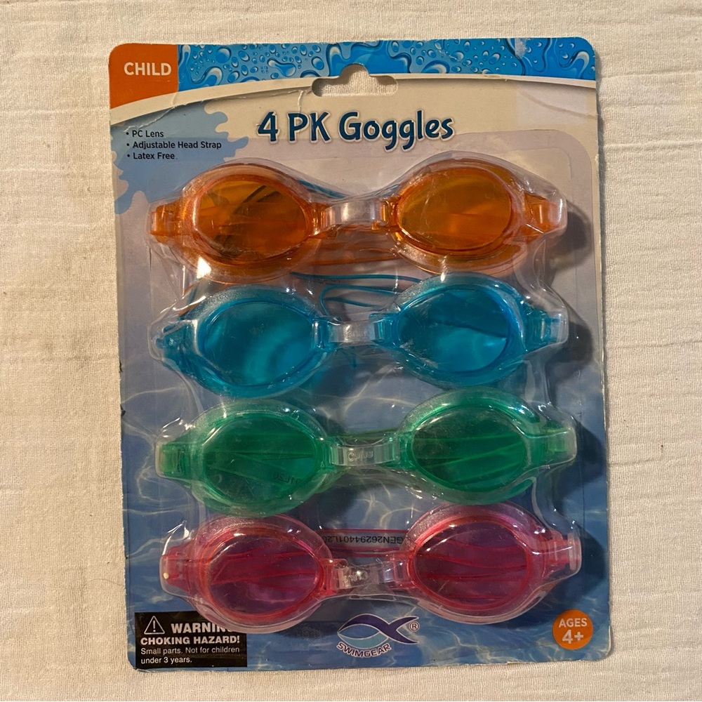 -Swimgear 4 Pack of Tinted Swim Goggles for Child